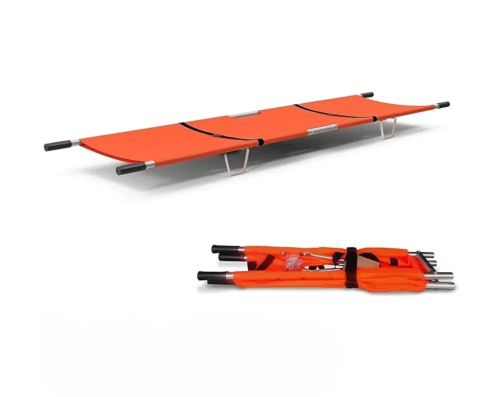 portable patient 2 Fold Aluminium folding stretcher -1